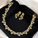 Sona Covering Crown Glow Crystal And Austrain Stone Empress Shine Necklace Set