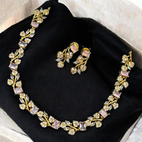 Sona Covering Crown Glow Crystal And Austrain Stone Empress Shine Necklace Set