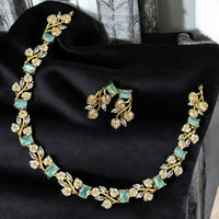 Sona Covering Crown Glow Crystal And Austrain Stone Empress Shine Necklace Set