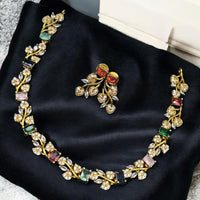 Sona Covering Crown Glow Crystal And Austrain Stone Empress Shine Necklace Set