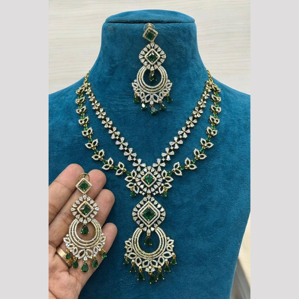 Sona Covering Shaadi Glam American Daimonds  Urban Royal Necklace Set