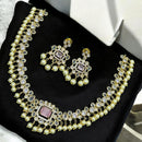 Sona Covering Shadi Glam Crystal And Pearl Urban Royal Necklace Set