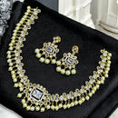 Sona Covering Shadi Glam Crystal And Pearl Urban Royal Necklace Set