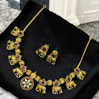 Sona Covering South Indian Style Pota Necklace Set