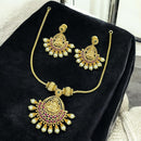 Sona Covering South Indian Style Pota And Pearl Necklace Set
