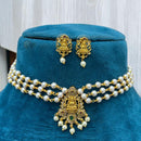 Sona Covering Temple Luxe Austrain Stone And Pearl  Choker Elegance Set 