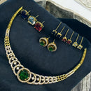 Sona Covering Switch Shine Austrain Stone Chageble Stone Necklace Set 