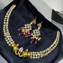 Sona Covering Wild Grace Crystal Stone Elephant Motif Necklace Set