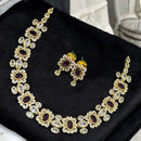 Sona Covering Twilight Spark Elegant Crystal Stone Necklace Set 