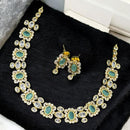 Sona Covering Twilight Spark Elegant Crystal Stone Necklace Set