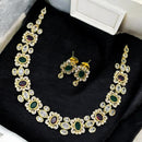 Sona Covering Twilight Spark Elegant Crystal Stone Necklace Set