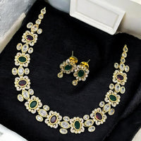 Sona Covering Twilight Spark Elegant Crystal Stone Necklace Set
