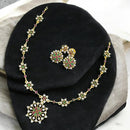 Sona Covering Golden Glam Austrian Stone Stone Necklace Set
