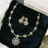 Sona Covering Golden Glam Austrian Stone Stone Necklace Set
