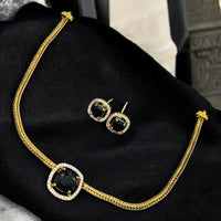 Sona Covering Lustrous Elegance Crystal Stone Necklace Set