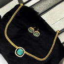 Sona Covering Lustrous Elegance Crystal Stone Necklace Set