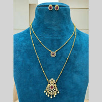 Sona Covering Lustrous Elegance Crystal Stone Necklace Set