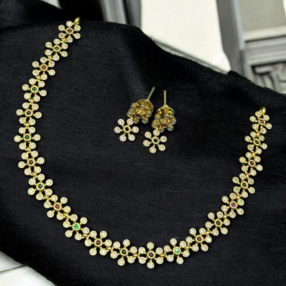 Sona Covering  Golden Glam  Austrian Stone Necklace Set