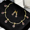 Sona Covering Premium Pota Stone And Austrian Stone Jewellery Necklace Set