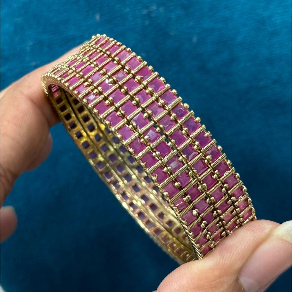 Sona Covering Royal Radiance Pota Stone Bangles Set