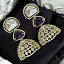 Sona Covering Heritage Shine Gold Plated Austrian Stone Dangler Earrings
