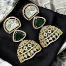 Sona Covering Heritage Shine Gold Plated Austrian Stone Dangler Earrings