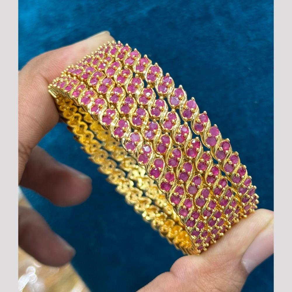 Sona Covering Royal Radiance Pota Stone Bangles Set