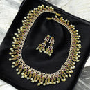 Sona Covering Antique Finish Austrian Stone Necklace Set