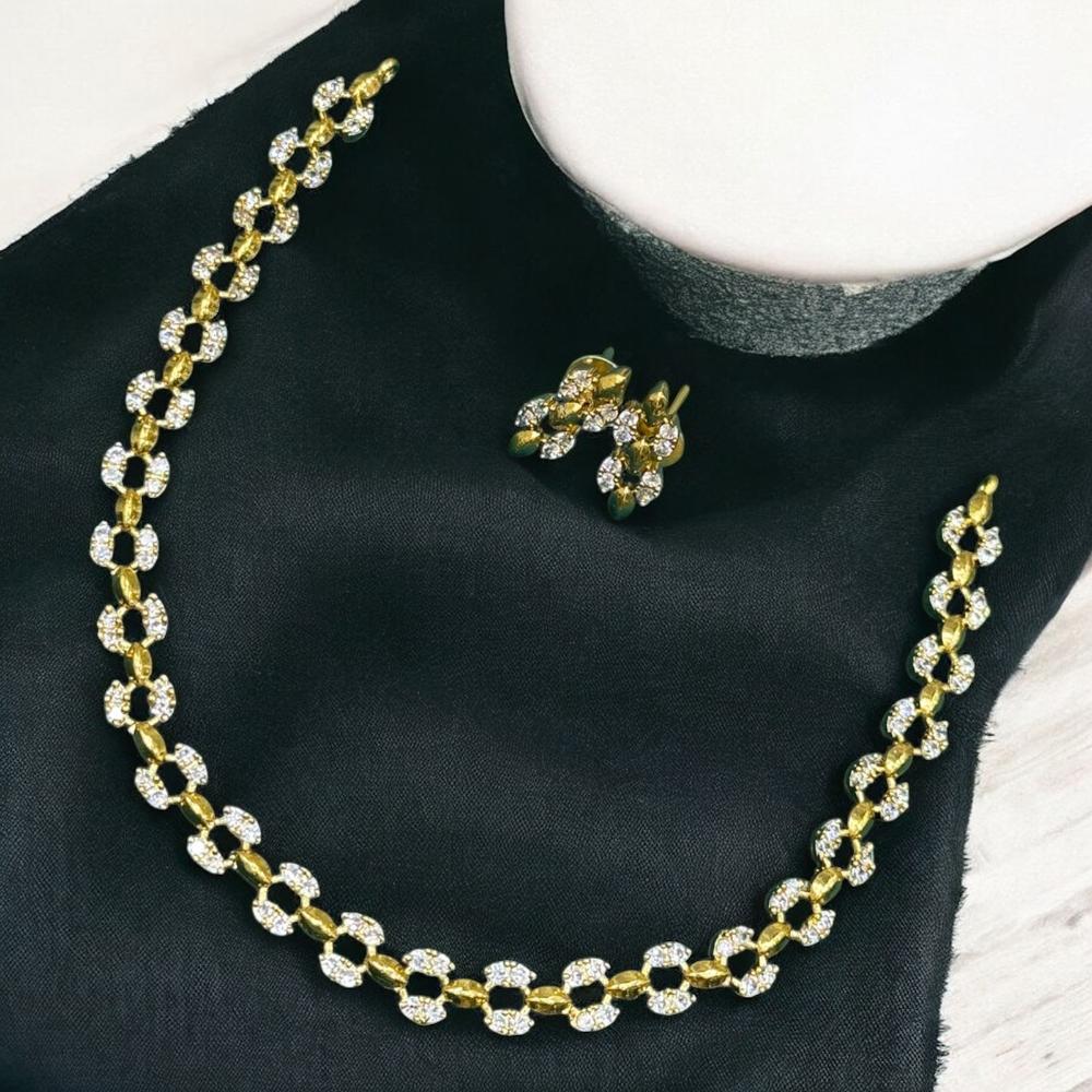 Sona Covering Elegant Austrian Stone Necklace Set with Earrings for Women