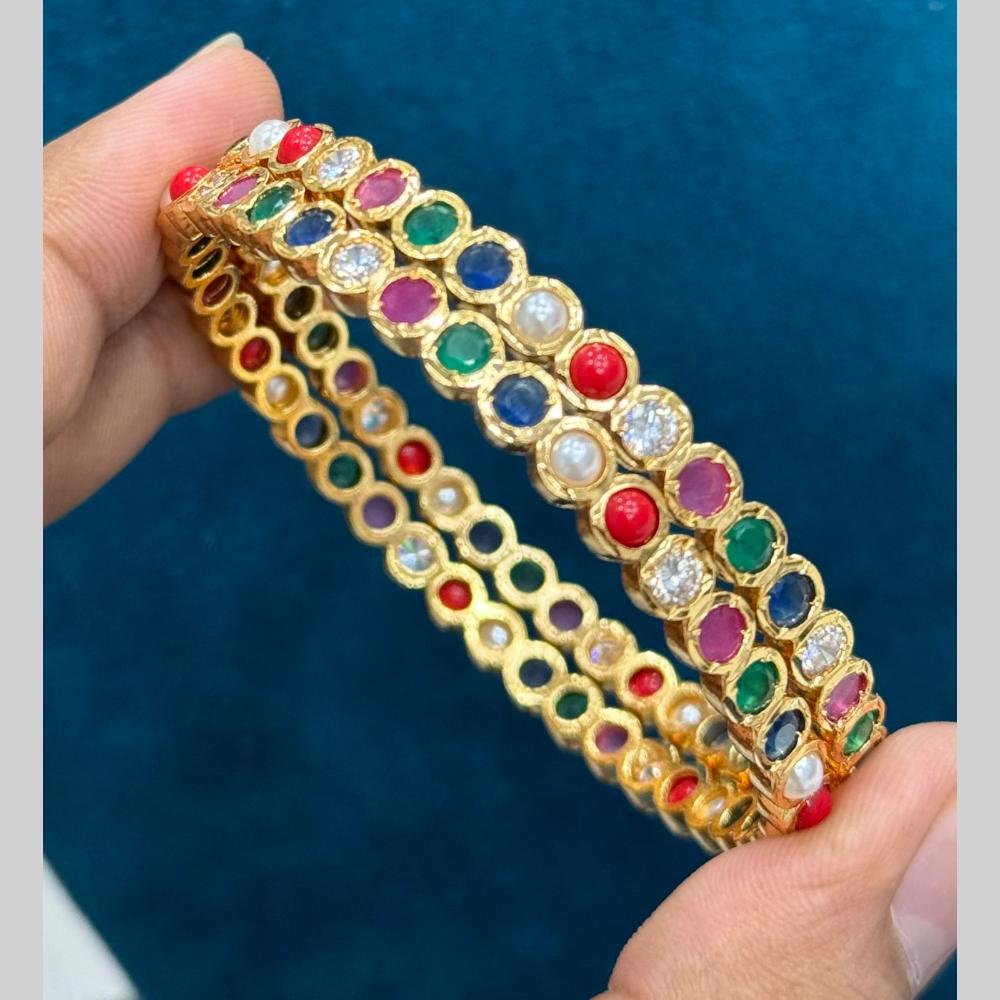 Sona Covering Royal Radiance Pota Stone Bangles Set