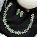 Sona Covering Timeless Shine Gold Plated Crystal Stone Necklace Set