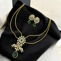 Sona Covering Elegant Austrian And Crystal Stone Necklace with Matching Earrings