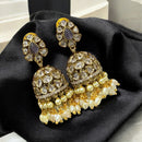 Sona Covering Antique Style Polki Kundan Pearl Earrings Perfect for Special Occasions