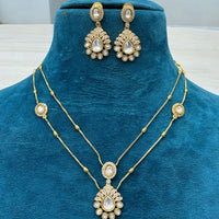 Sona Covering Elegant Austrian And Crystal Stone Necklace with Matching Earrings