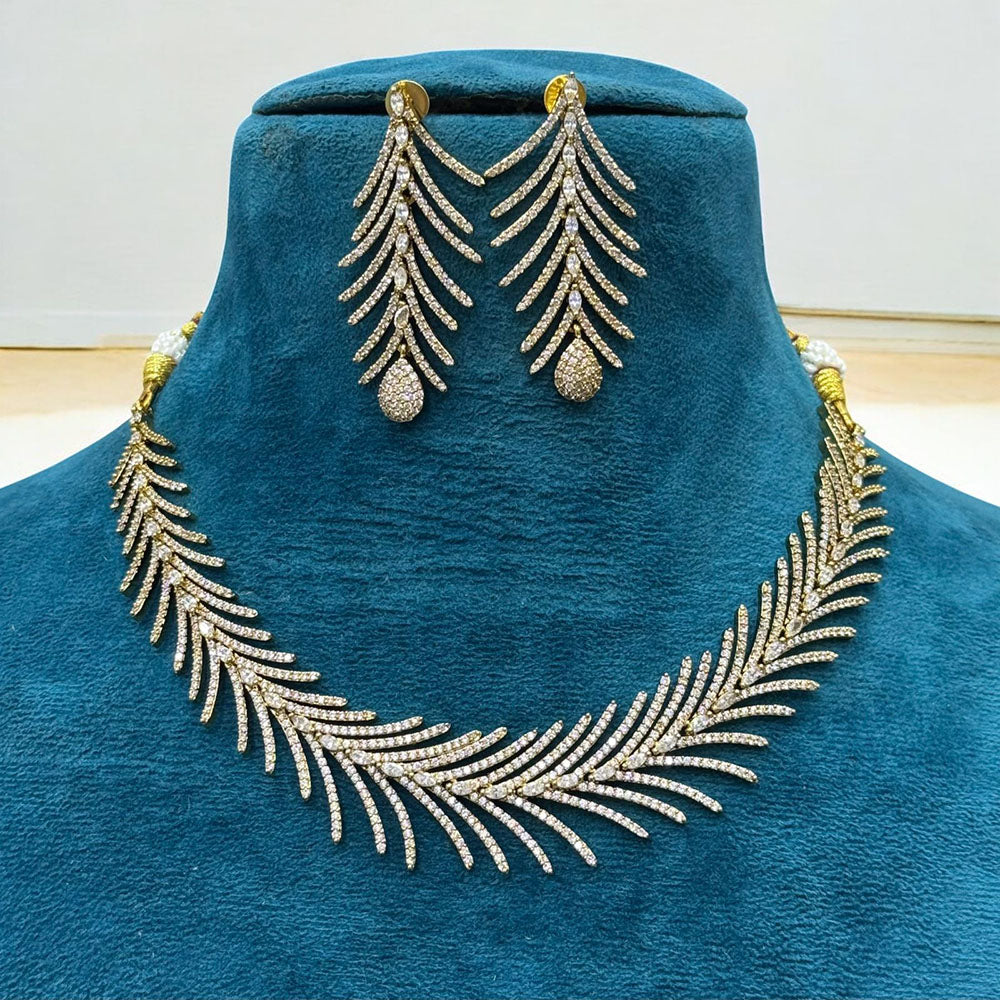 Sona Covering Beautiful Sparkling Austrian Stone Necklace with Matching Earrings