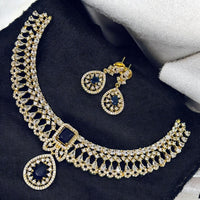 Sona Covering American Diamond Necklace Set with Matching Earrings