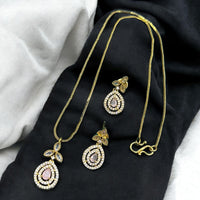 Sona Covering Sparkle Rhythm Austrian Stone Necklace Set