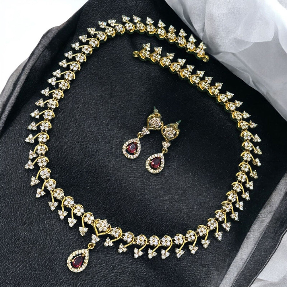 Sona Covering Sparkle Luxe Austrian Stone Necklace set