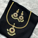 Sona Covering Classic Pearl Drop with Intricate Stonework Necklace Set 