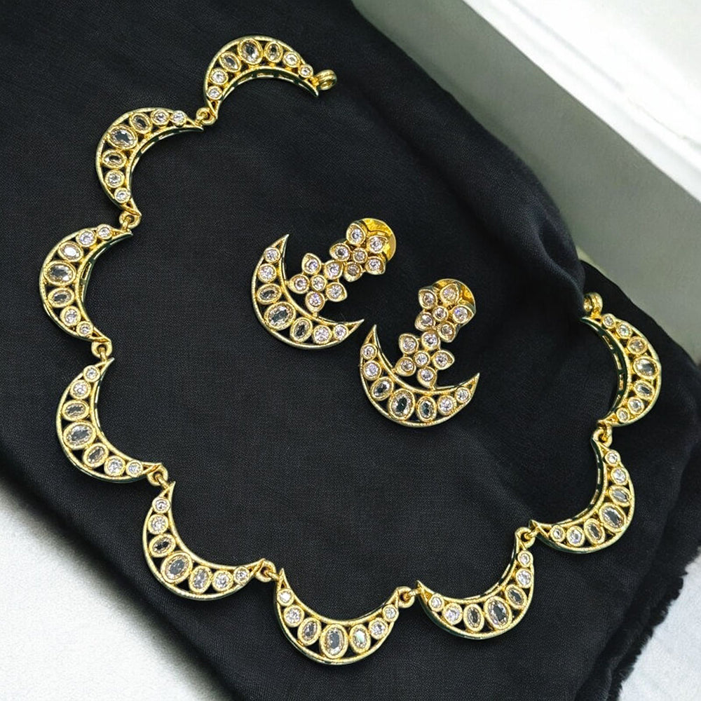 Sona Covering Opulent Charm Kundan Stone Necklace Set