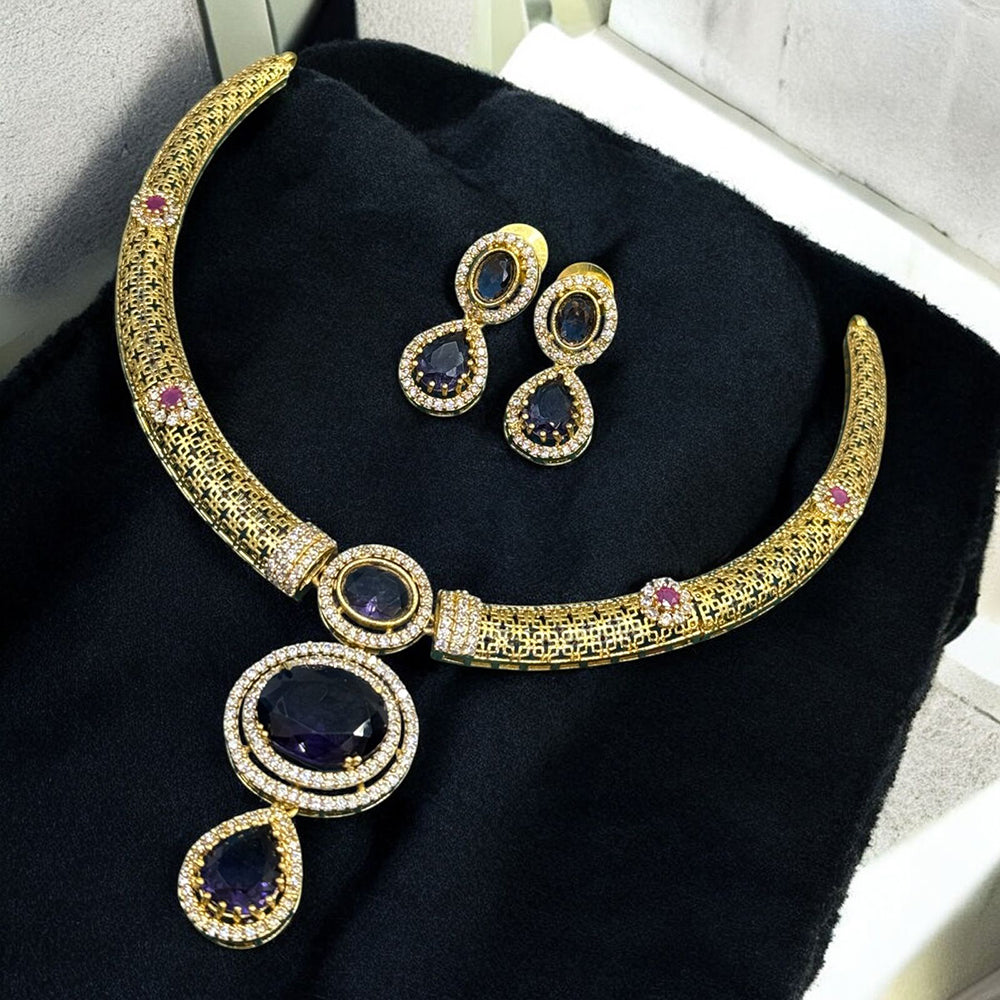 Sona Covering Sparkling Luxe Austrian Stone Necklace set