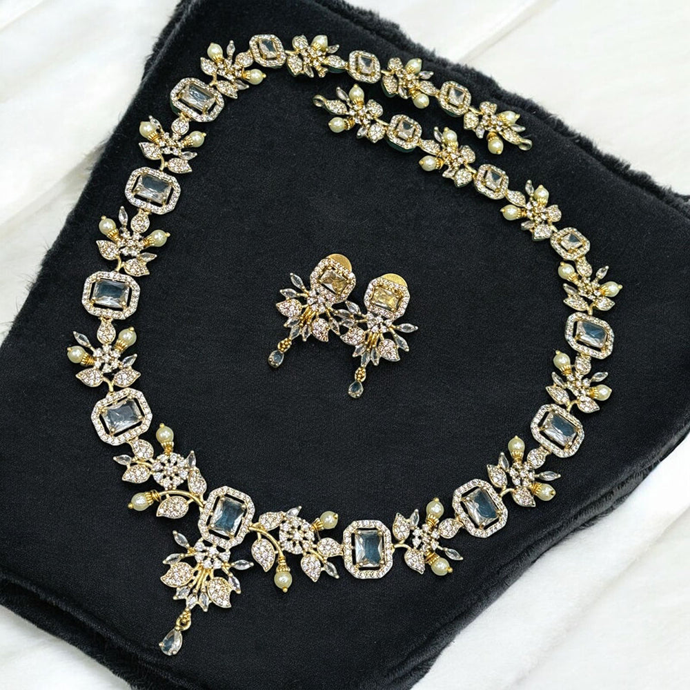 Sona Covering Sparkling Luxe Austrian Stone Necklace set