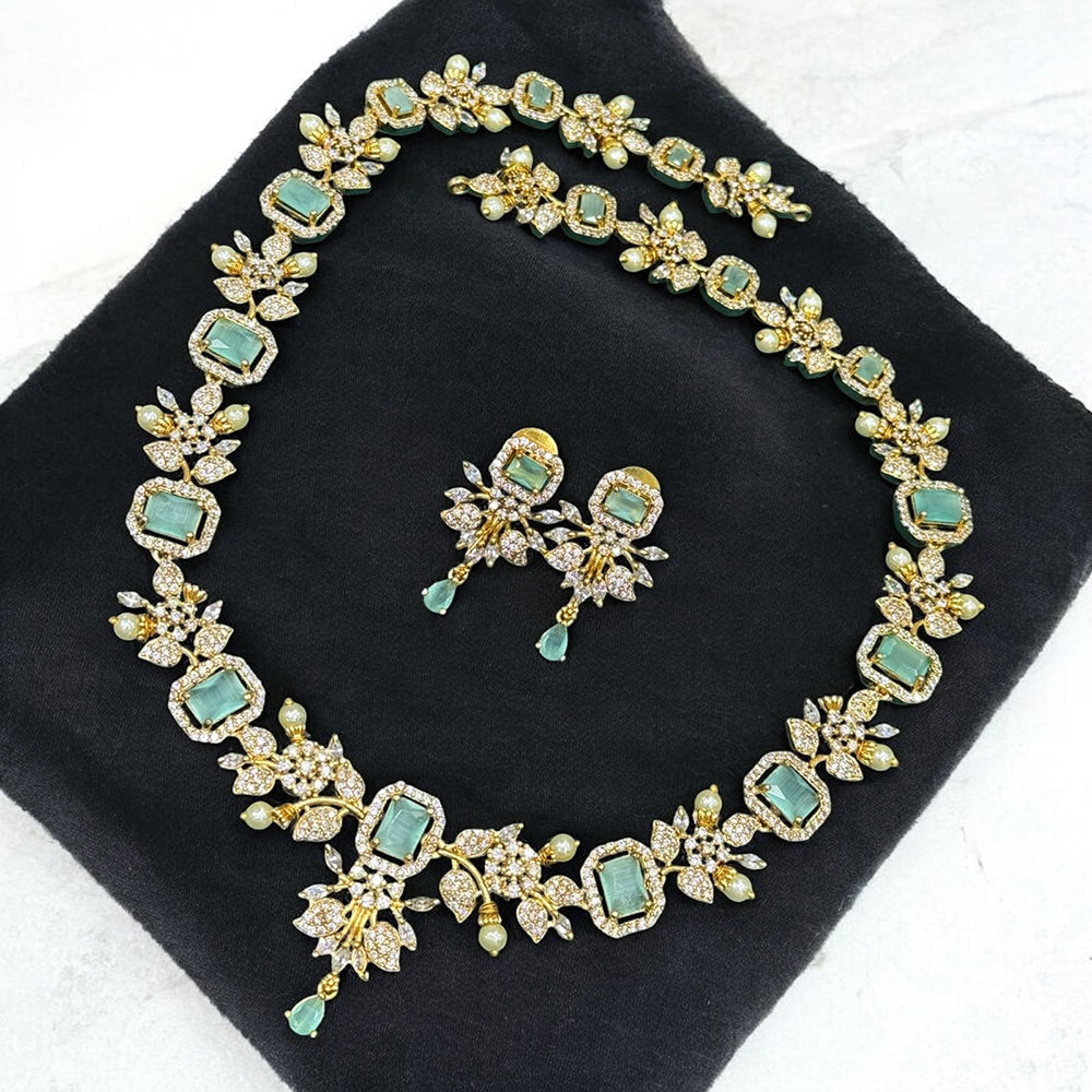 Sona Covering Sparkling Luxe Austrian Stone Necklace set