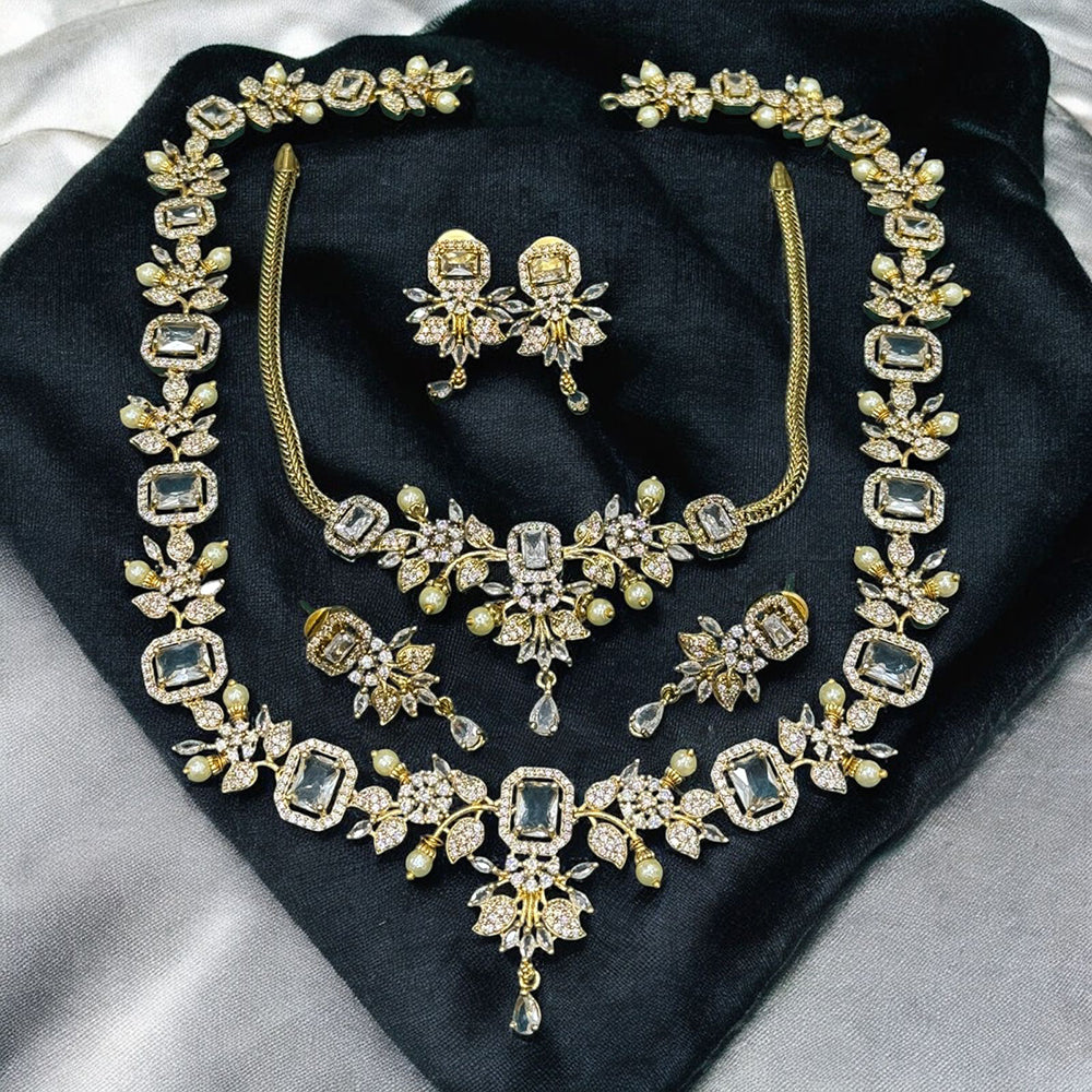 Sona Covering Sparkling Luxe Austrian Stone Necklace set