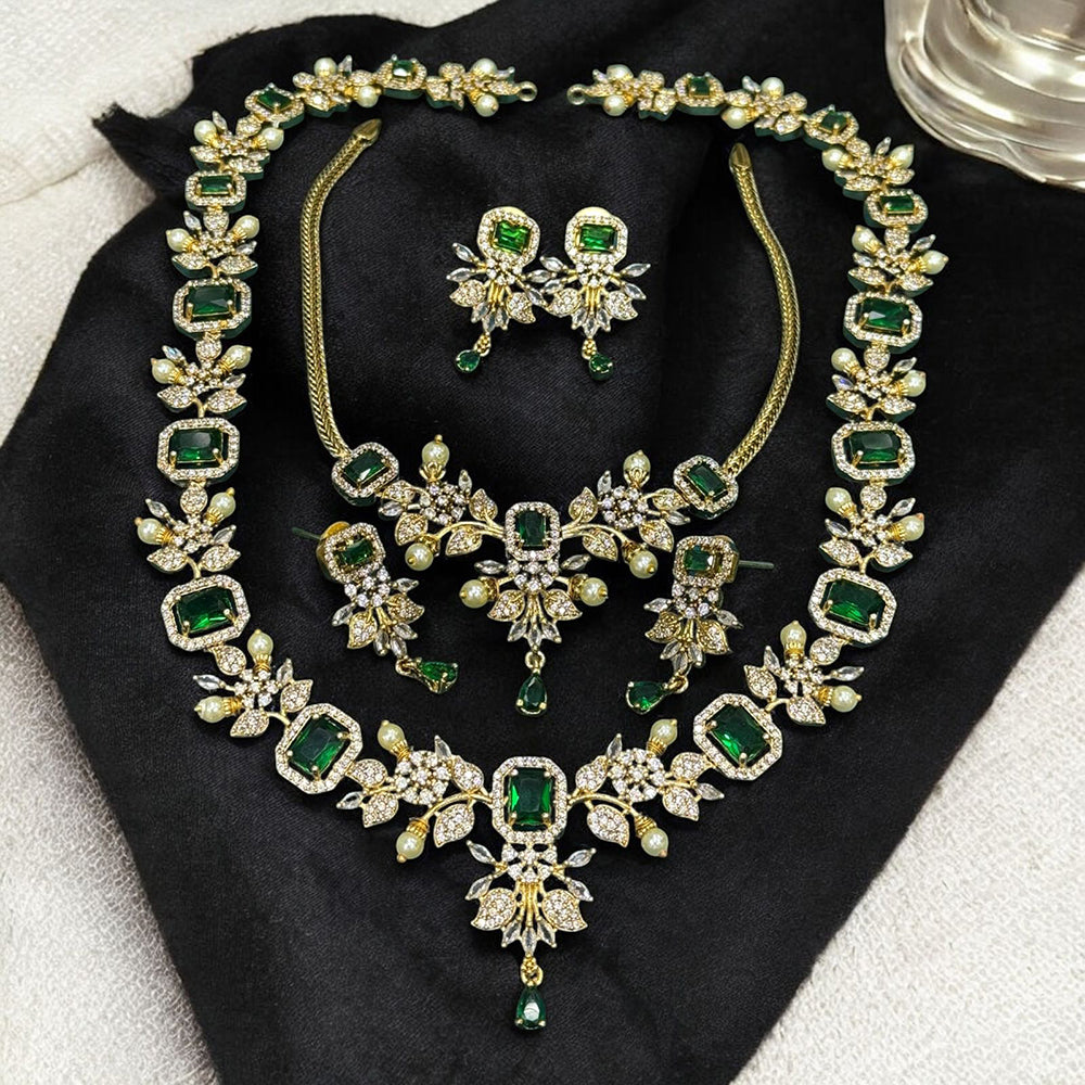 Sona Covering Sparkling Luxe Austrian Stone Necklace set