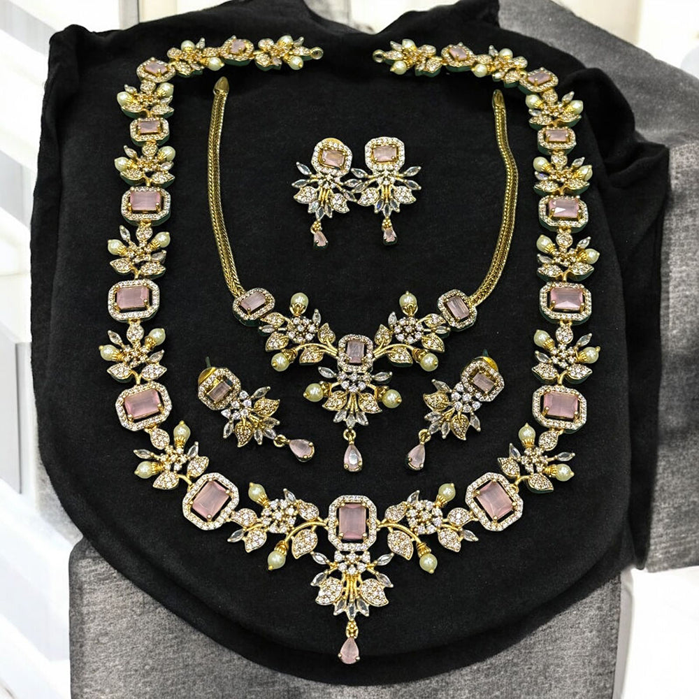 Sona Covering Sparkling Luxe Austrian Stone Necklace set
