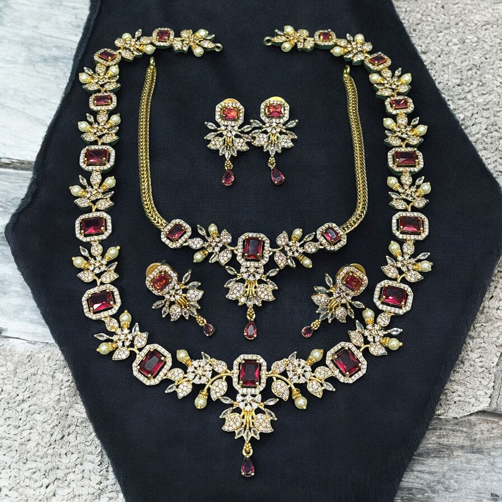 Sona Covering Sparkling Luxe Austrian Stone Necklace set