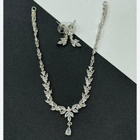 Sona Covering Lightweight Crystal Stone Necklace Set Of Party Wear