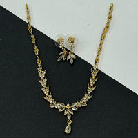 Sona Covering Lightweight Crystal Stone Necklace Set Of Party Wear