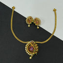 Sona Covering Gorgeous Pota Stone And Pearl Wedding Necklace Set